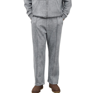 Survêtement pour homme avec logo personnalisé, survêtement unisexe, ensemble de jogging, sweat-shirt vintage à capuche, survêtement délavé à l'acide pour homme - Product Image 2