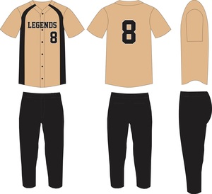 Conjunto de camiseta de béisbol Legends para hombre, manga corta, 25, uniforme del equipo estampado, poliéster transpirable, para todas las estaciones, corte regular - Product Image 2