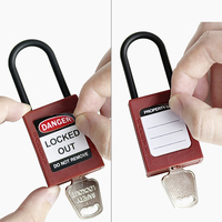 Cadenas de sécurité industriel mince Elecpopular EP-8531N |   Cylindre en laiton non conducteur avec anse de retenue pour clé |   Facile