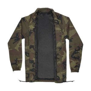 Vestes Coupe-Vent pour Entraîneurs en Nylon Personnalisé, Col Montant, Fermeture Éclair, Coton Sérigraphie Camouflage Conception Imperméable Caractéristiques Coupe-Vent - Product Image 2