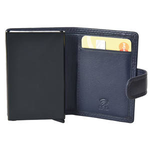 Tarjetero de Cuero Genuino con Bolsillo con Cremallera - Product Image 2