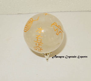 Gemstone White Agate Sanskrit Engraved <b>Spheres</b> Latest Premium Quality Wholesale Agate Balls for sale From Amayra <b>Crystal</b> Exports - Product Image 4