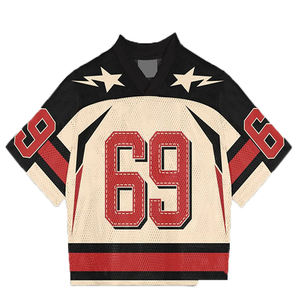 2025 camisetas de fútbol americano personalizadas para hombres, venta al por mayor, ropa deportiva por sublimación, diseño de malla corta personalizable para equipos - Product Image 6