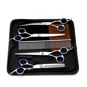 Ciseaux de coiffure professionnels en acier inoxydable de 7 pouces, personnalisés, à manche long, pour droitiers, avec dents de 32 mm - Product Image 5