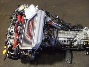 Motor Usado JDM Subaru WRX STI Versión 8 2004+ 2.0L EJ20T Turbo VF37 DCCD MT Transmisión de 6 Velocidades Arnés de Cableado ECU - Product Image 1