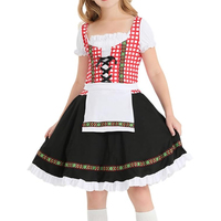 Coton Dirndl robes pour filles rose blanc dentelle travail octobre Fest robe Satin tablier Blouse ensembles longue longueur femmes Dirndl bas quantité minimale de commande