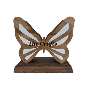 Porte-serviettes papillon en bois et nacre porte-papier de soie porte-serviettes de couleur marron - Product Image 2