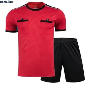 Uniforme de Árbitro de Fútbol Profesional al por Mayor, Conjunto de Alta Calidad, 100% Poliéster, Transpirable, Antibacterial, de Secado Rápido, Pantalones Cortos Estampados - Product Image 1