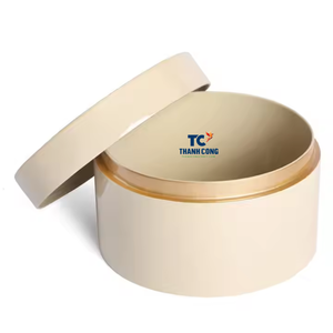 Caja de laca redonda de lujo pintada con laca brillante Cajas de regalo de almacenamiento de joyas al mejor precio Hecho en Vietnam - Product Image 1