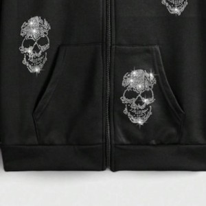 New fashion Unisex Rhinestones hoodies durable fabric <b>top</b> trending reasonable rate Rhinestones men's hoodies with high quality - Product Image 6