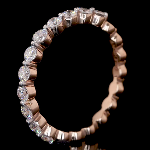 Anillo de Compromiso con Diamante Ovalado de 2.50 Quilates Cultivado en Laboratorio, con Banda Trenzada y Certificado IGI, para Mujer, en Oro Rosa - Product Image 4