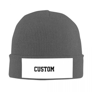 Gorro de punto de invierno de alta calidad para mujer, gorros sólidos para otoño, logotipo de diseñador para hombre - Product Image 2