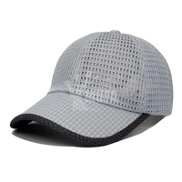 Gorras de béisbol deportivas de verano de alta calidad para hombres, sombrero para el sol de secado rápido, red de malla completa, gorra de camionero transpirable personalizable para exteriores
