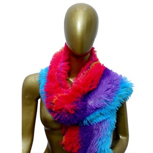 Foulard d'hiver confortable pour femme Multicolore Doux Moelleux Design élégant Facile à porter Polyester Accessoire de mode Châles traditionnels - Product Image 3