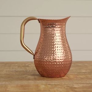 Hot Selling Reasonable Price Drinking <b>Water</b> Pitcher <b>Jug</b> Decorative <b>Water</b> Serving Pitcher Pure Copper Pitchers <b>Jugs</b> with Handle - Product Image 3