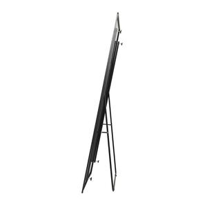 Miroir de sol en verre argenté personnalisé de 31 pouces x 14 pouces x 69 pouces, en métal, en acier inoxydable, tableau noir, habillage mural, usage moderne - Product Image 3