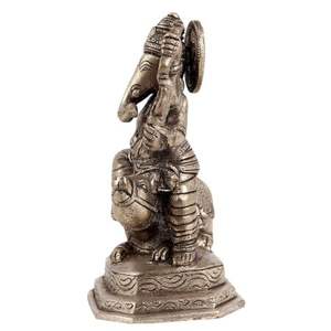 Statue artisanale indienne en laiton du Seigneur Ganesh assis sur un chariot Mushak, sculptures, figurine, décoration d'intérieur, articles cadeaux SND-267 - Product Image 3