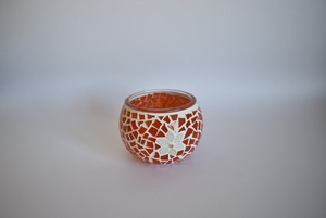 Vela Votiva de Cera de Abeja con Mosaico Teñido Romántico Hecha a Mano, Altamente Perfumada, Diseño Moderno para Decoración de Mesa de Fiesta Diwali y Bodas - Product Image 2