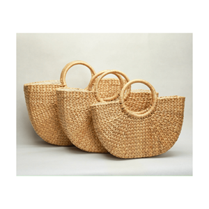 Top Selling Summer Item - <b>Beach</b> <b>Bag</b> Women Water Hyacinth <b>Beach</b> Fashion Handbags Customize Color Handwoven From 99GD - Product Image 1