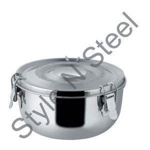 Tiffany Vintage en acier inoxydable, forme ronde, fil, boîte à déjeuner, nourriture de Camping - Product Image 1