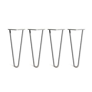 CBHP004-Set of 4 Rustic Industrial Hairpin Table Legs 30cm High for Dining & Kitchen Furniture Use on <b>Chairs</b> & Benches - Product Image 1