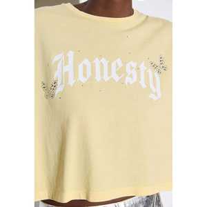 Top Corto Estampado para Mujer, Corte Ajustado, 100% Algodón y Elastano, Transpirable, Estilo Casual de Verano con Decoración de Logotipo, Talla XS - Product Image 4