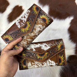 กระเป๋าคลัทช์ทรงเฟอร์หนังวัวถือเครื่องมือกระเป๋าเงินมีสไตล์อเนกประสงค์กระเป๋าเงินดีไซน์ใหม่ที่ใส่บัตรกระเป๋าสตางค์หนังตะวันตก - Product Image 6