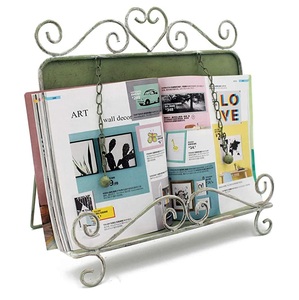 Porte-livre de cuisine en métal Porte-livres fait à la main Porte-livres en métal Support de livre en fer forgé Bureau Décoratif - Product Image 6