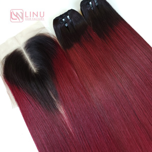 Extensiones de cabello vietnamita crudo de trama a máquina, personaliza todos los estilos y colores, pelucas delanteras de encaje para mujeres negras - Product Image 3