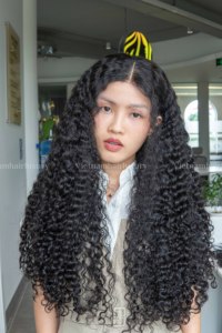 Extensiones de Cabello Humano Remy Virgen Vietnamita 100% Rizado Euroasiático, Marca VNHL, Venta al Por Mayor, Múltiples Donantes - Product Image 1