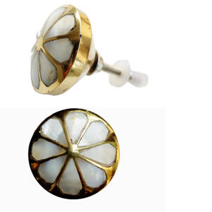 Poignées de porte et de tiroir en nacre et en laiton de style européen, faites à la main, pour cuisine, commode, chambre à coucher, usage extérieur, entrepôt - Product Image 2