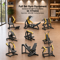 Équipement de musculation SK à charge libre, ensemble complet de machines de force commerciales pour l'entraînement des pectoraux, du dos et des jambes, destiné aux projets de salle de sport
