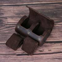 Grosir harga pabrik jam tangan perjalanan mewah penutup wadah gulung Logo kustom bahan kulit pelindung jam tangan mewah yang dipersonalisasi
