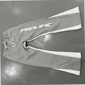 Piste écran peinture éclaboussures Patchwork cordon Anti-rides ceinture hommes Flare pantalons de survêtement hommes pantalon droit incurvé rayé - Product Image 6