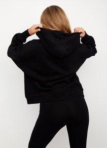 Wholesale Hoodies Oversize Winter Thick <b>Women</b> <b>Black</b> Color Custom logo - Product Image 2