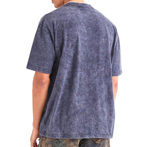Microfibre mode personnalisé lavage à l'acide graphique t-shirt hommes surdimensionné Vintage t-shirt imprimé de haute qualité Logo personnalisé OEM Service - Product Image 3
