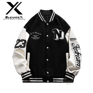 Veste de baseball varsity pour homme sur mesure de haute qualité, col roulé, antibactérienne, respirante, coupe-vent, en toile, nouvelle collection - Product Image 1