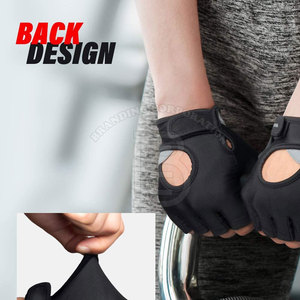 Gants d'entraînement en néoprène pour musculation avec prise en main, conception et logo personnalisés - Product Image 2