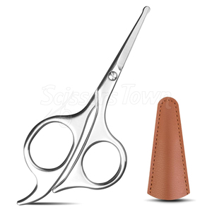 Ciseaux nasaux professionnels avec embouts ronds et logo personnalisé pour une coupe sûre des cheveux et des cuticules - Product Image 1