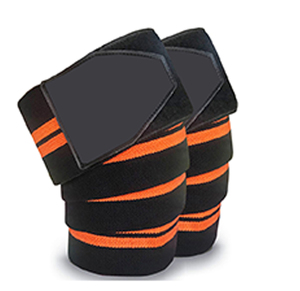 Customized Logo High Quality Unisex Cotton <b>Elastic</b> <b>Knee</b> Wraps Weightlifting Powerlifting Lightweight Breathable Thick Gym Safety - Product Image 1