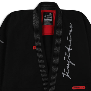 Kimono de Jiu Jitsu Brasileño Negro y Rojo, Premium, Ligero, Tejido Pearl Weave, Chaqueta y Pantalones Ripstop para Entrenamiento de Alto Nivel - Product Image 4