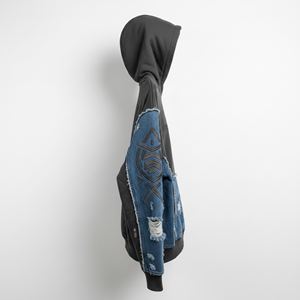 Sudadera con Capucha de Algodón con Forro Polar para Hombre, Estilo Patchwork, Bordado, Corte Holgado, Invierno, Fabricante, Venta al por Mayor, Personalizado, OEM - Product Image 3