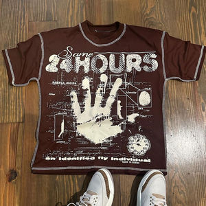 Camiseta styliash para hombre, camiseta personalizada de felpa francesa para hombre, Camiseta 100% de algodón hilado en anillo, camiseta de gran tamaño de peso pesado 300 Gsm - Product Image 1