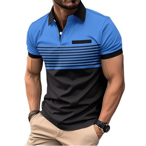 Summer Hot New Men's Polo Shirt Hecho en China Impresión digital 3D Casual Fashion Men's Polo Shirt - Product Image 4
