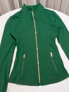 Chaqueta de yoga transpirable y elástica para gimnasio, chaqueta de yoga personalizada para mujer, para correr, entrenar, hacer ejercicio, fitness, atlética, con cremallera. - Product Image 2