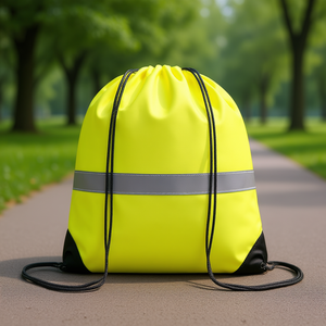 Zaini Sportivi Personalizzabili con Striscia Riflettente e Cordoncino, Borsa Promozionale per Merchandising Sportivo - Product Image 3