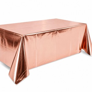 Disposable Party <b>Tablecloth</b> 54x108 Inch PE Waterproof <b>Rectangle</b> Table Cover for Birthday Wedding Party Decoration - Product Image 1