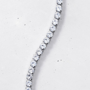 1 chaîne tennis fantaisie personnalisée de qualité supérieure 14k blanc/jaune/or rose élégant argent 4mm Moissanite lunette serti de colliers élégants pour - Product Image 3