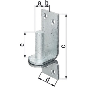 Hot-Dip Galvanized 20x20mm Plate GAH with DI Clamp <b>Hooks</b> & <b>Rails</b> Product Category - Product Image 1