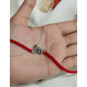 Rakhi en argent 925, motif paon royal, cadeau religieux hindou - Product Image 2